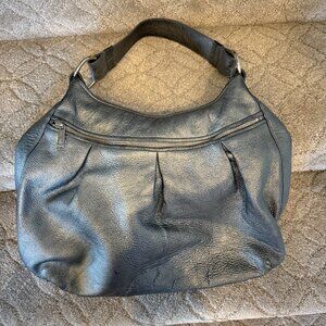 Alesya Designer Leather and Silver Hardware with Laptop Pocket